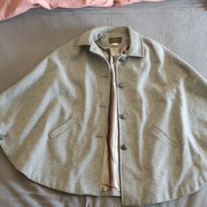 Eddie Bauer Women's Vintage Gray Wool Cape Jacket